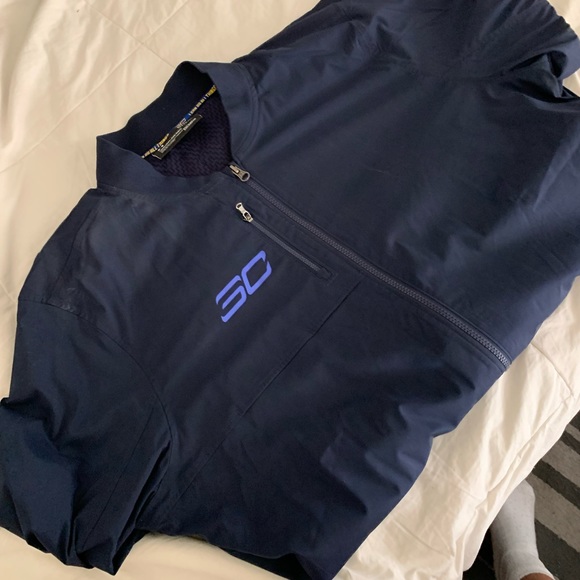 Under Armour Stephen Curry Windbreaker Zip Up Coat XL - Picture 2 of 4